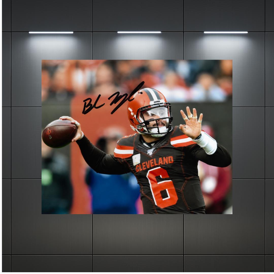 Baker Mayfield Cleveland Browns Signed Photo Print Autograph Wall Art