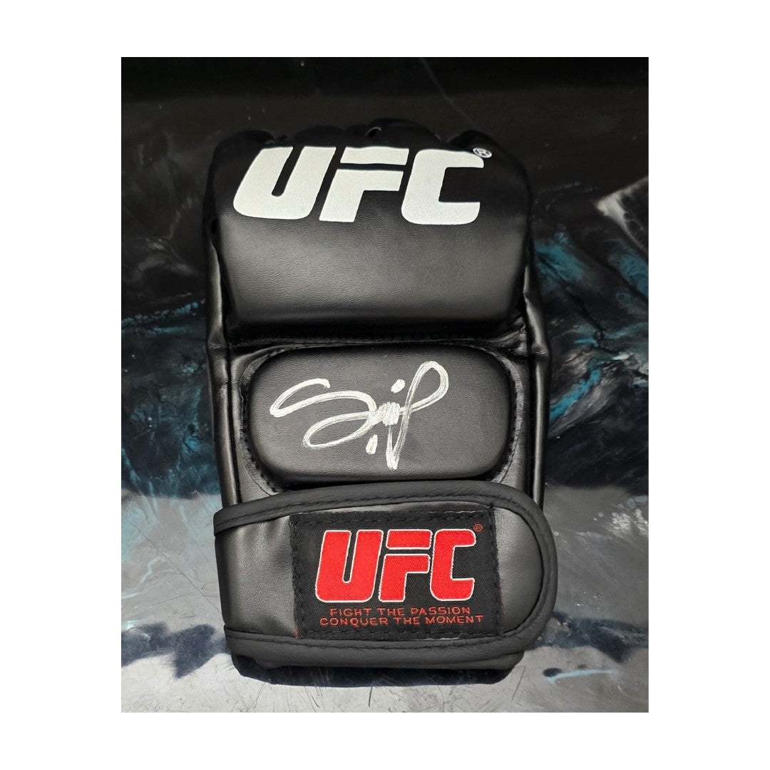 Signed Francis Ngannou UFC MMA Black Fighting Glove With COA
