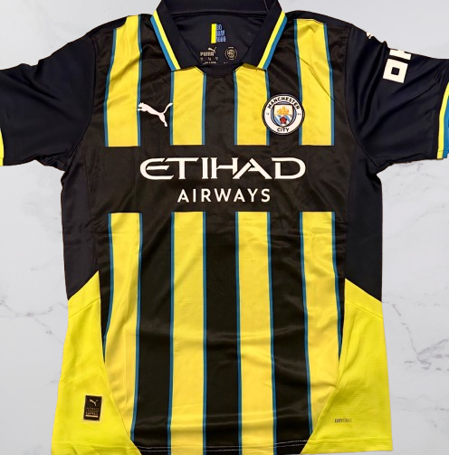 Erling Haaland Manchester City Autographed 2024-25 Puma Away Soccer Jersey coa - Fan Freaks