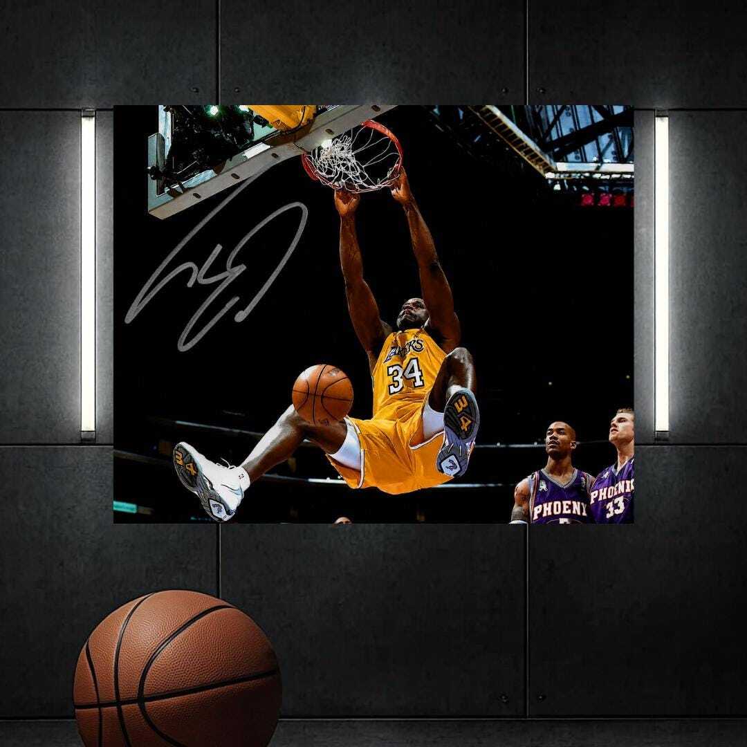Shaquille O'Neal Los Angeles Lakers Signed 8X10 Photo Print Autograph Wall Art