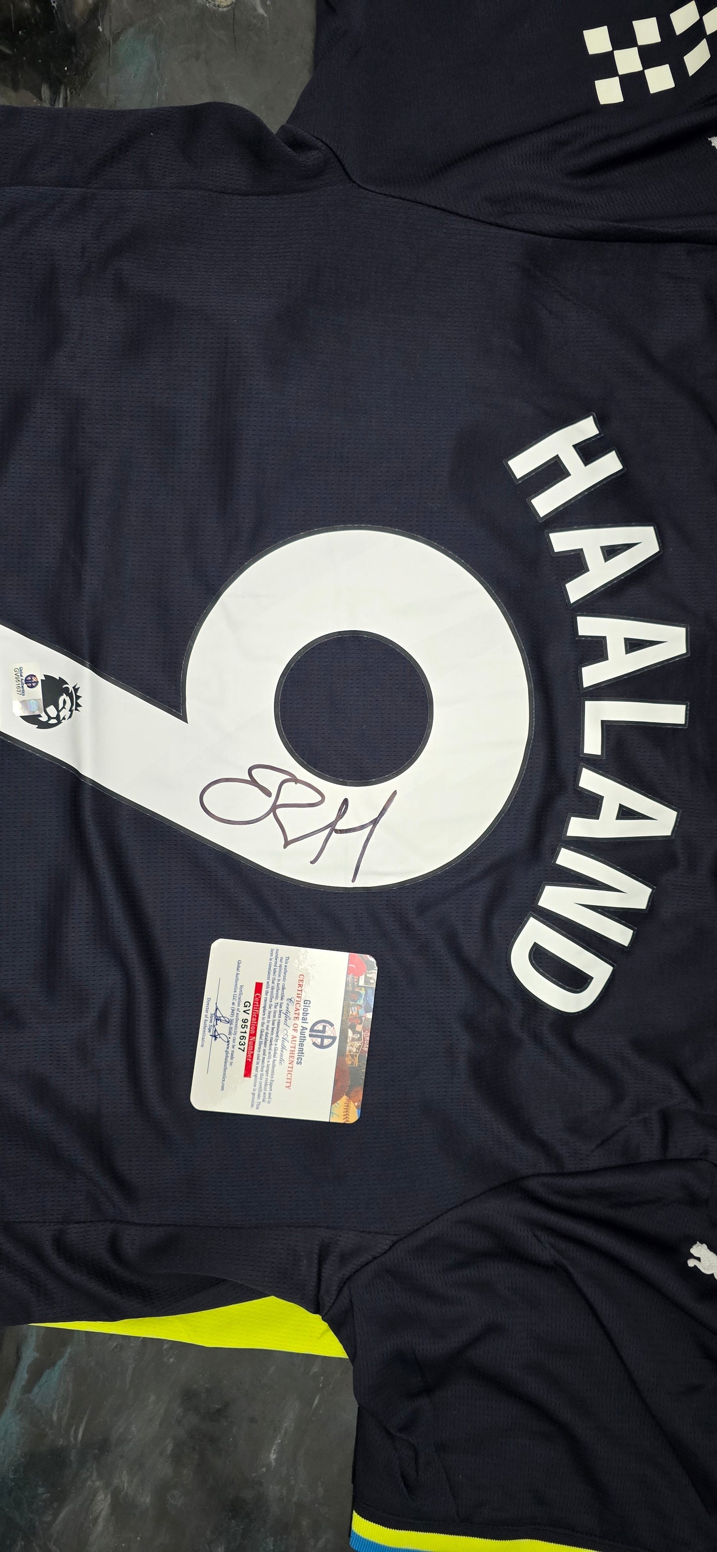Erling Haaland Manchester City Autographed 2024-25 Puma Away Soccer Jersey coa - Fan Freaks