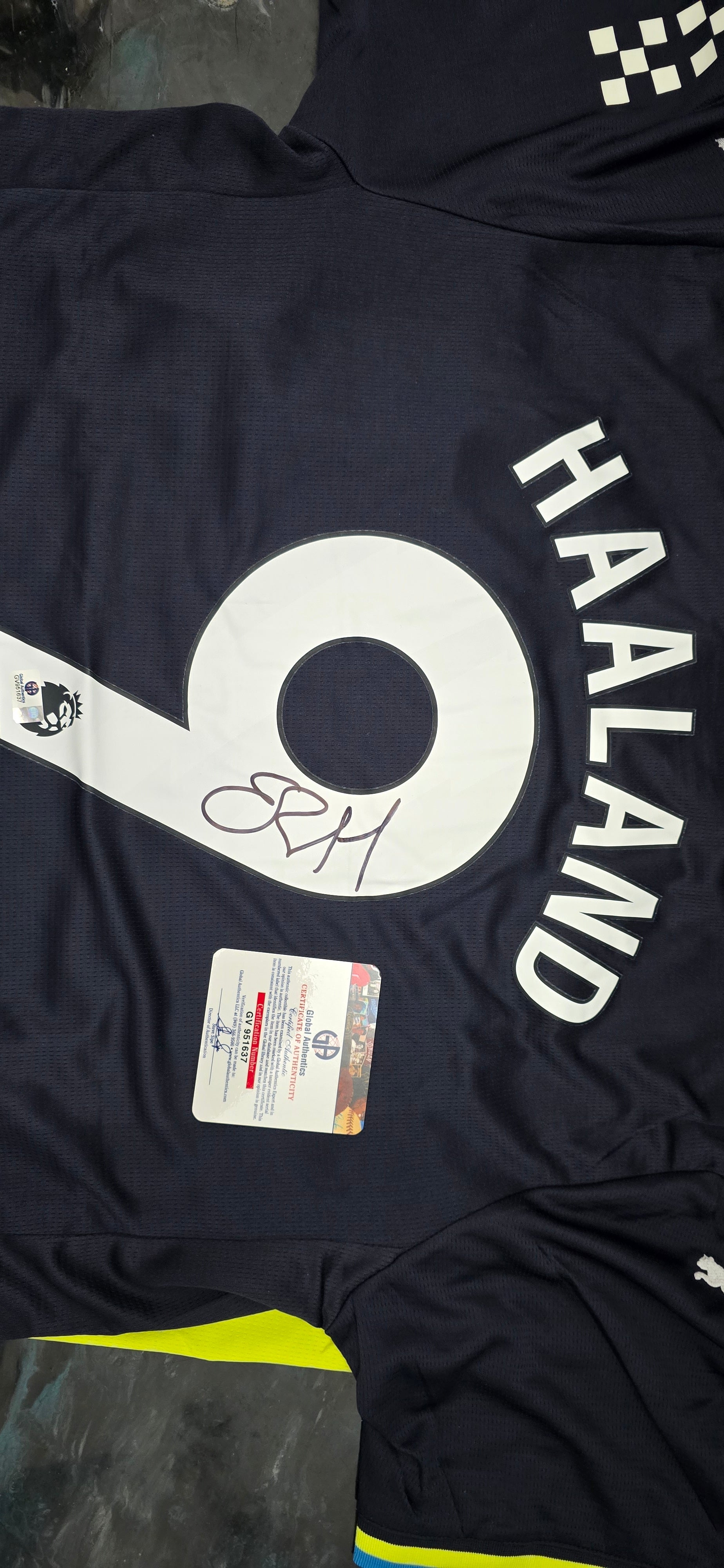 Erling Haaland Manchester City Autographed 2024-25 Puma Away Soccer Jersey coa - Fan Freaks