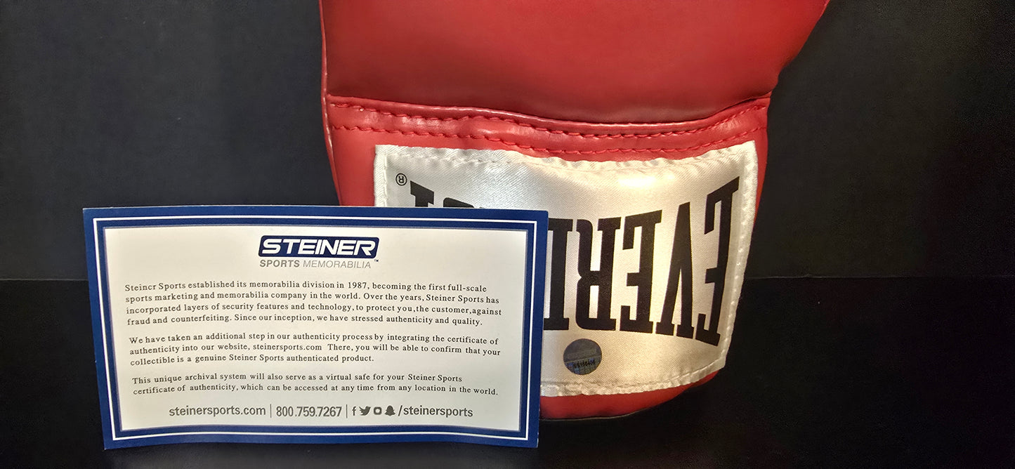 Mike Tyson autographed boxing glove Steiner Holo Sticker W/Case