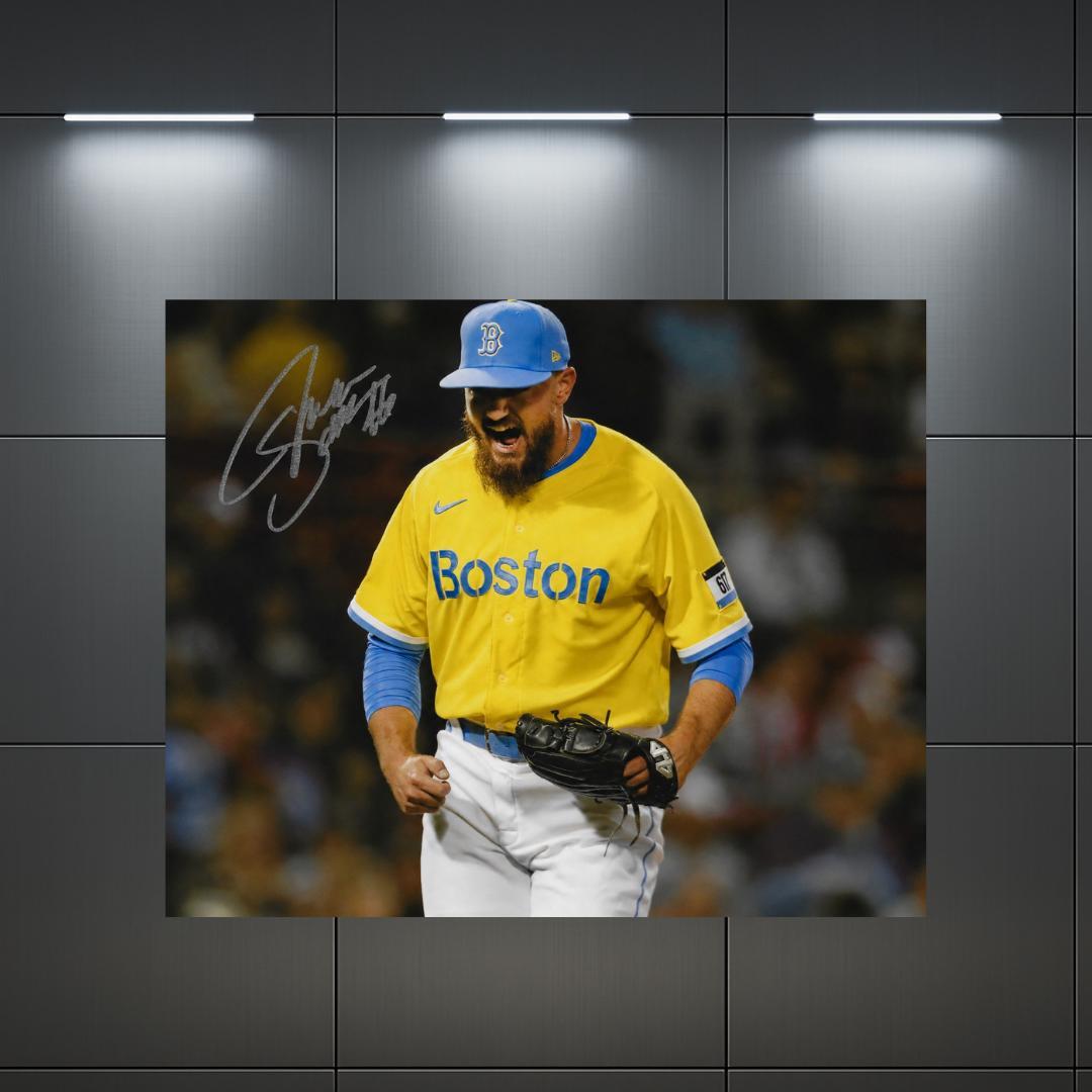 John Schreiber Boston Red Sox printed signature-style 8x10 photo art reprint, product image 1 of 3; not hand-autographed