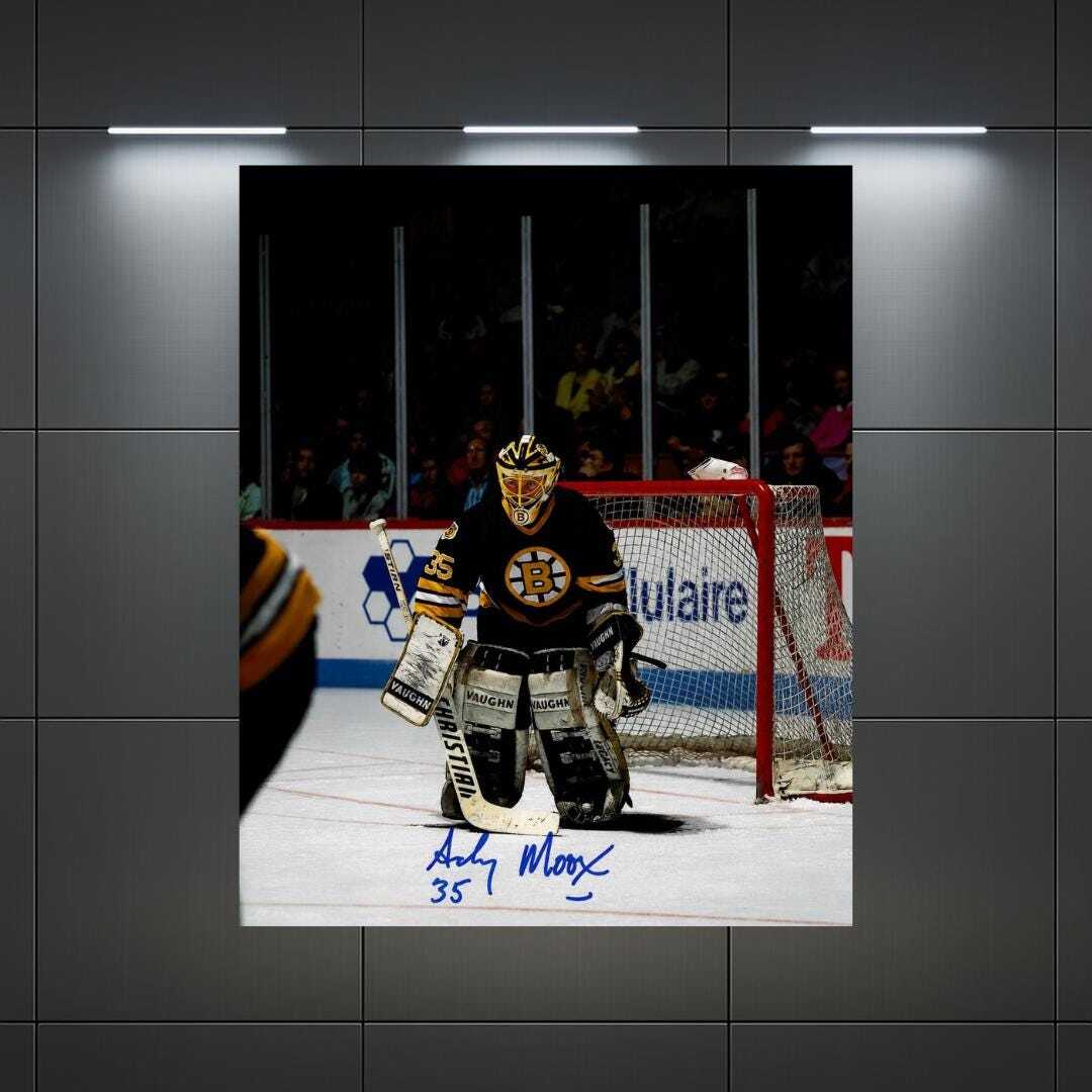 Andy Moog Boston Bruins Signed Photo Reprint – 8x10 Art Print