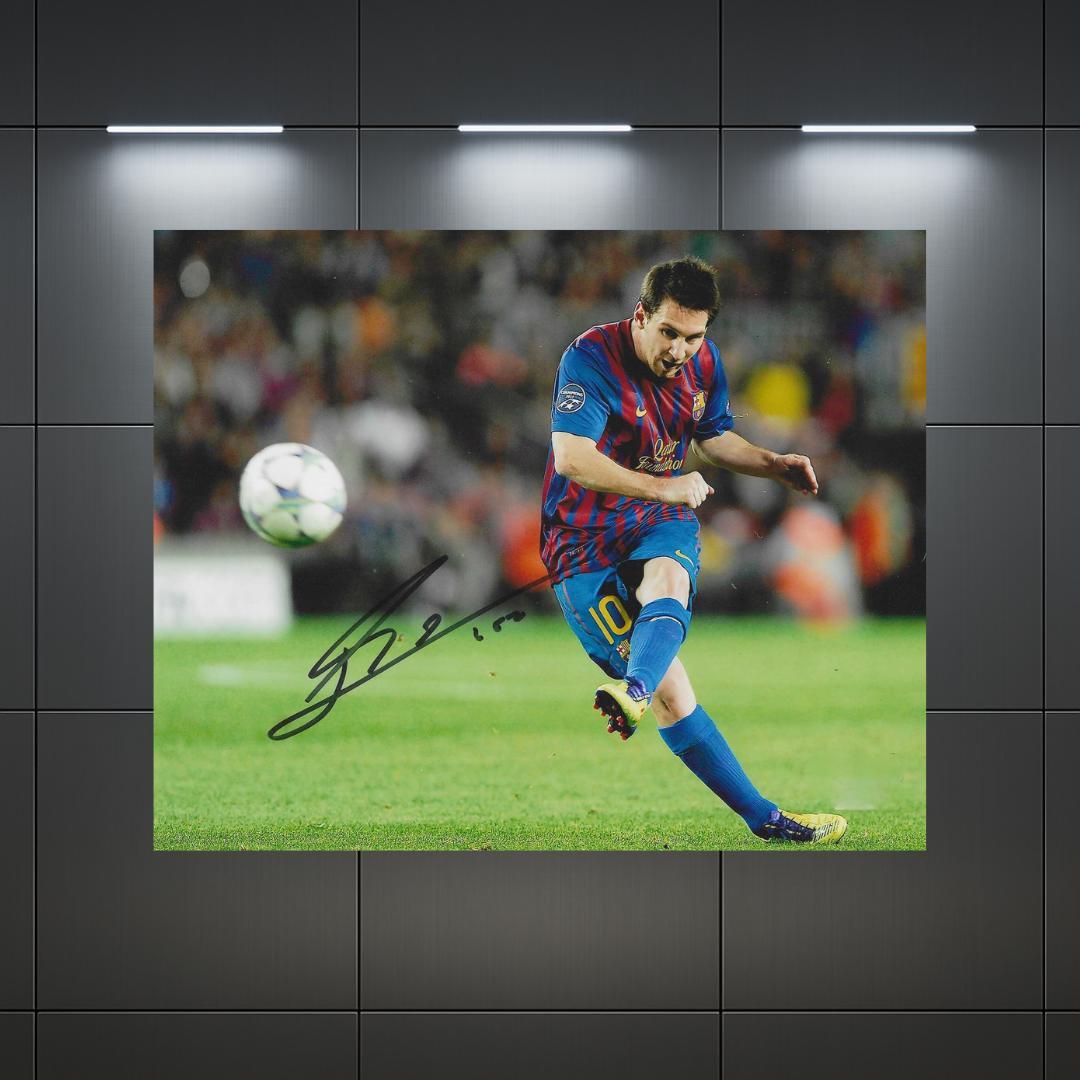 Lionel Messi 7 Signed Photo Print Autograph Wall Art