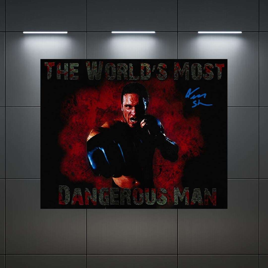 Ken Shamrock UFC printed signature-style 8x10 photo art reprint, product image 1 of 3; not hand-autographed
