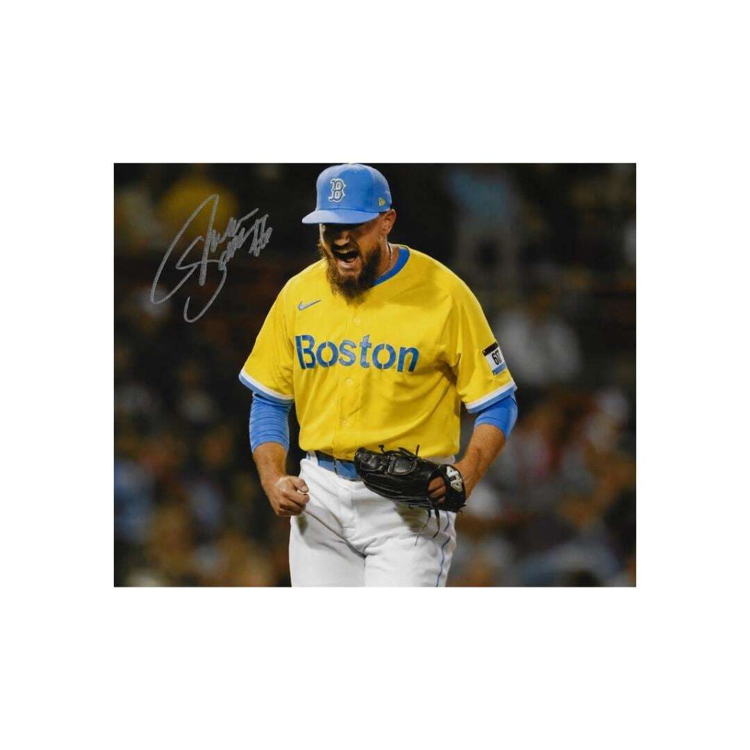 John Schreiber Boston Red Sox printed signature-style 8x10 photo art reprint, product image 2 of 3; not hand-autographed