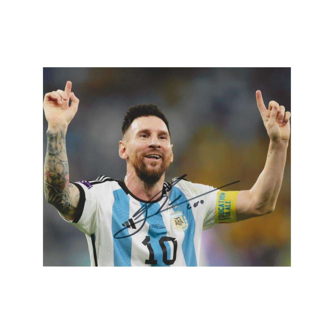 Lionel Messi 4 Signed Photo Print Autograph Wall Art