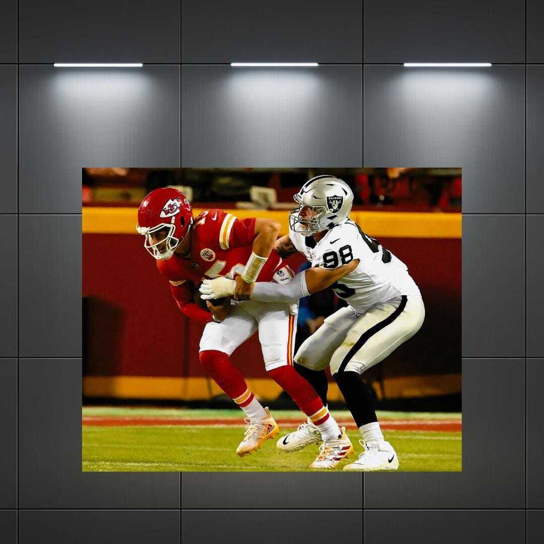 Maxx Crosby Las Vegas Raiders Signed Photo Print Autograph Wall Art