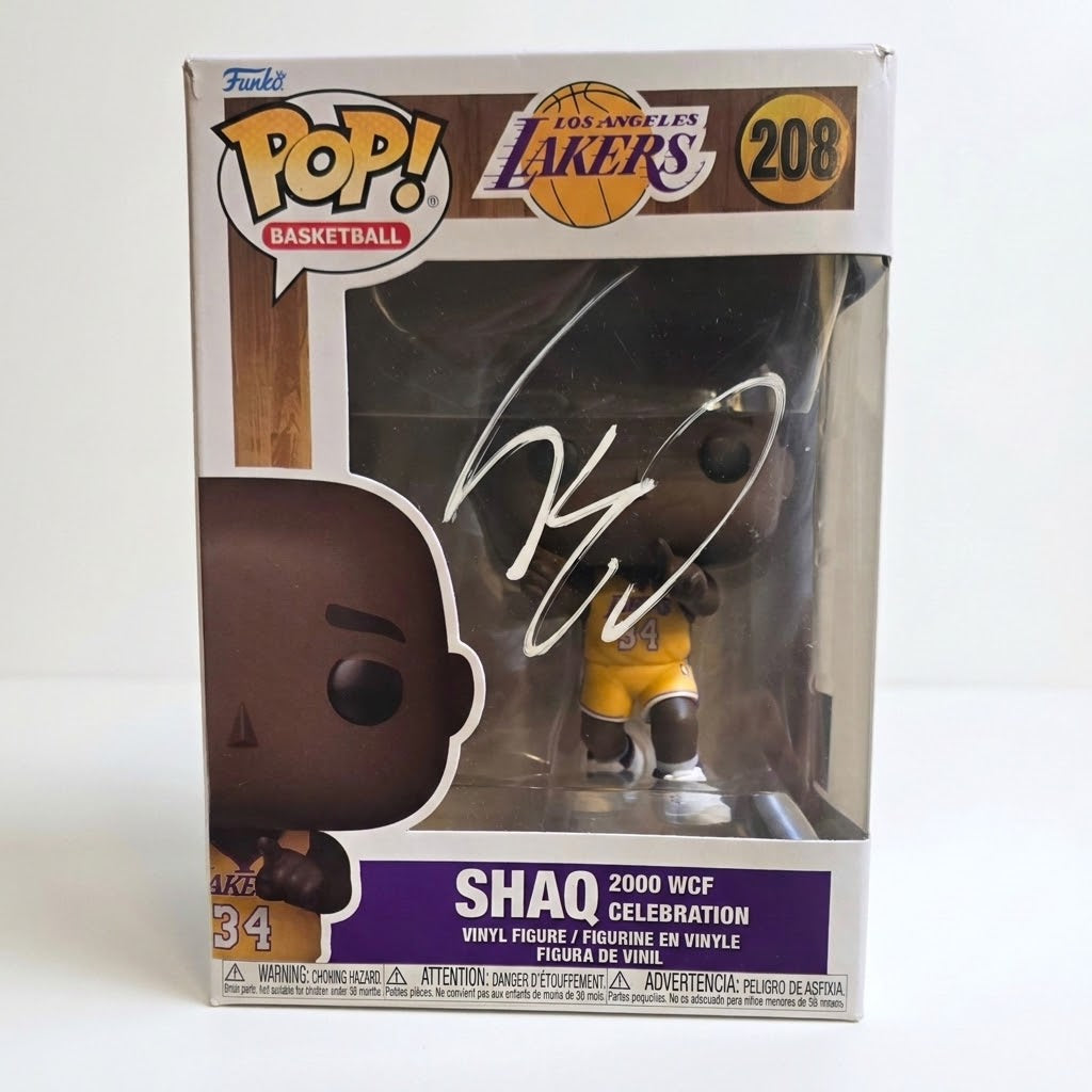 Shaquille O'Neal Los Angeles Lakers autographed Funko Pop collectible, Global Authentics GV983211