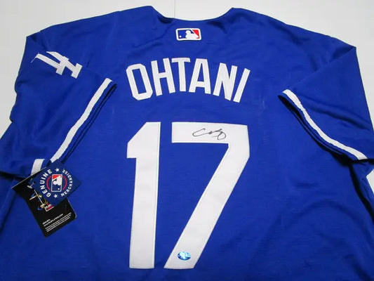 Shohei Ohtani of the LA Dodger autographed baseball jersey COA