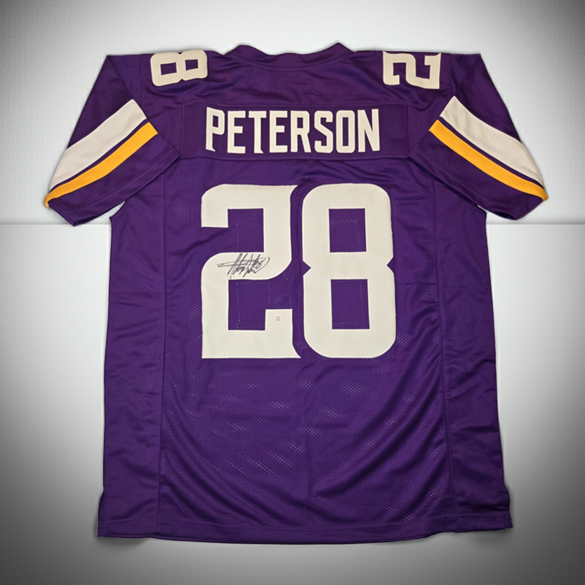 Adrian Peterson Minnesota Vikings Autographed Football Jersey With Coa