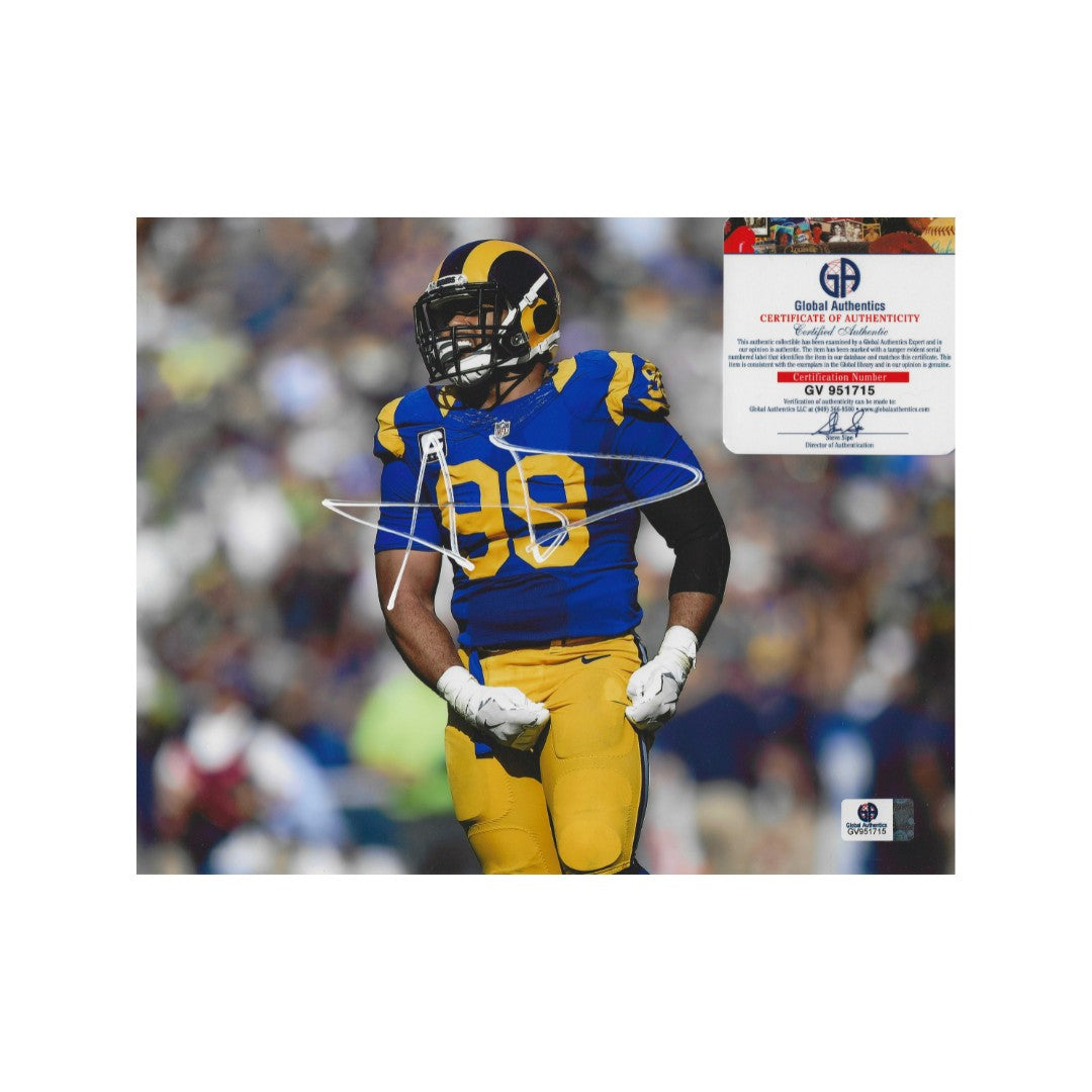 Aaron Donald Los Angeles Rams Autographed 8x10 Photo coa W/Frame - Fan Freaks