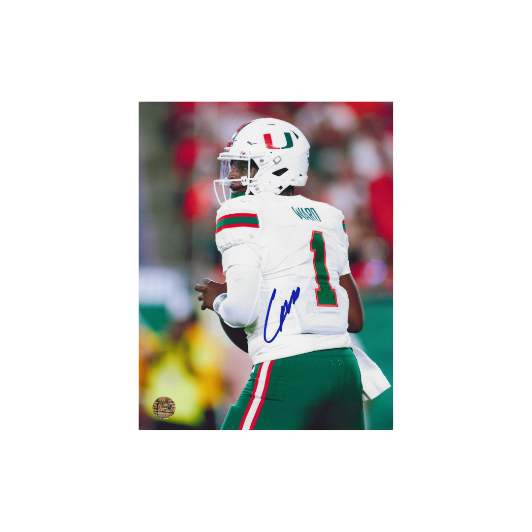 Cam Ward Miami Hurricanes Autographed 8.5x11 Photo WIth COA - Fan Freaks