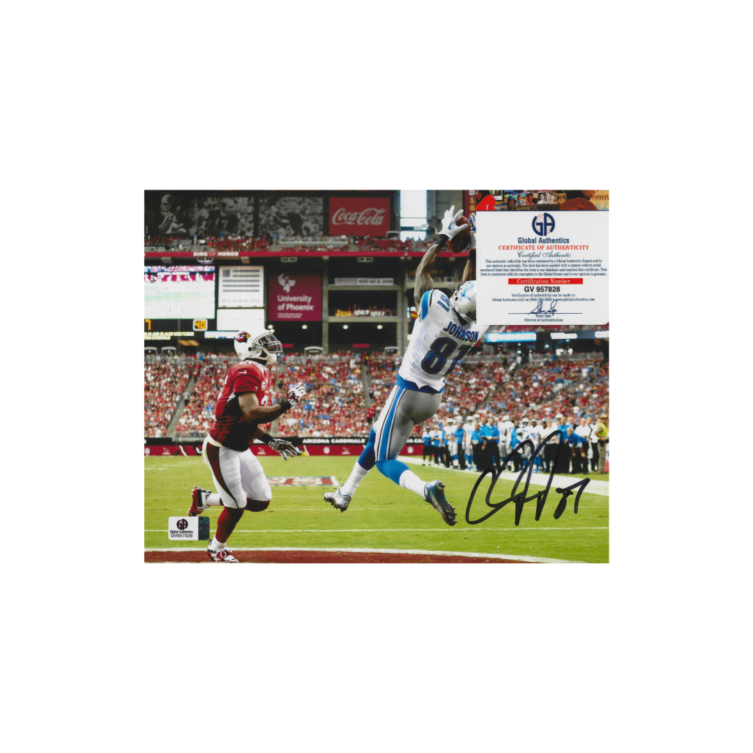 Calvin Johnson Detroit Lions Autographed 8x10 Photo coa - Fan Freaks