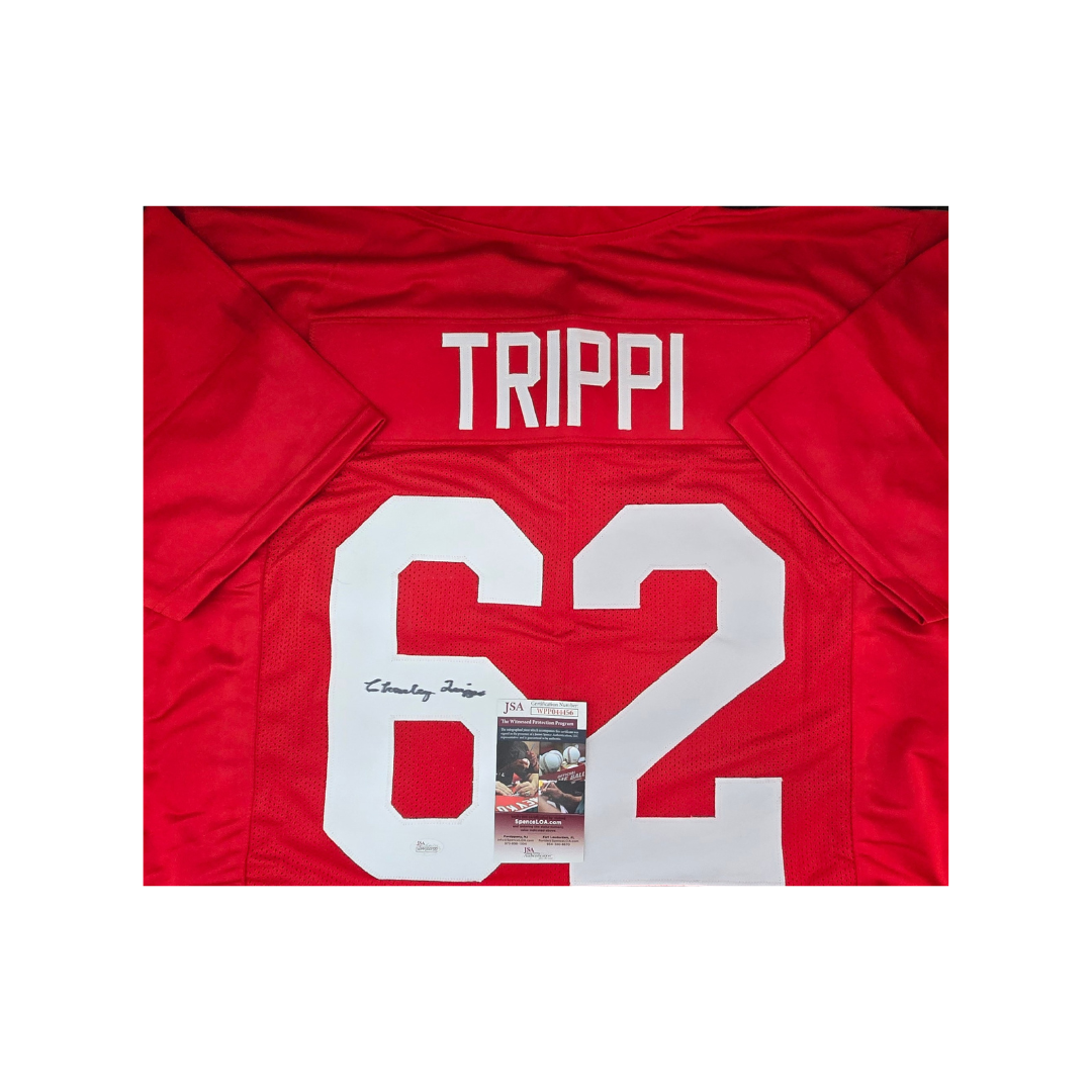 Charley Trippi Chicago Cardinals Autographed & Inscribed Custom Football Jersey - Fan Freaks