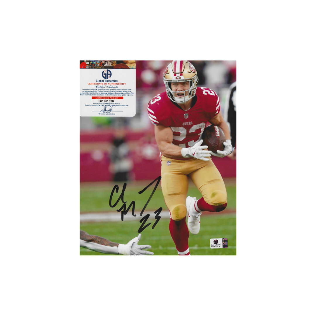Christian McCaffery San Francisco 49ers Autographed 8x10 Photo With COA - Fan Freaks