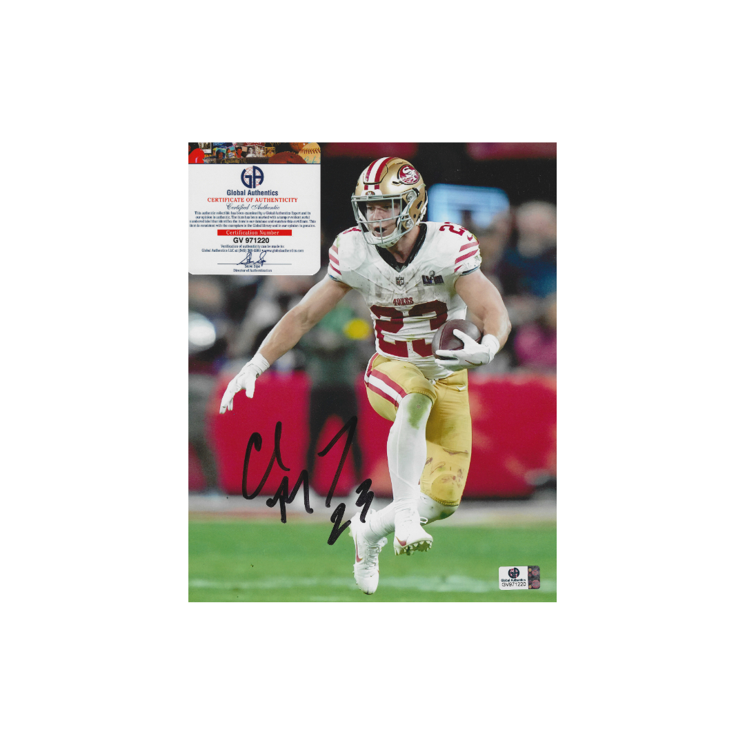 Christian McCaffery San Francisco 49ers Autographed 8x10 Photo With COA - Fan Freaks