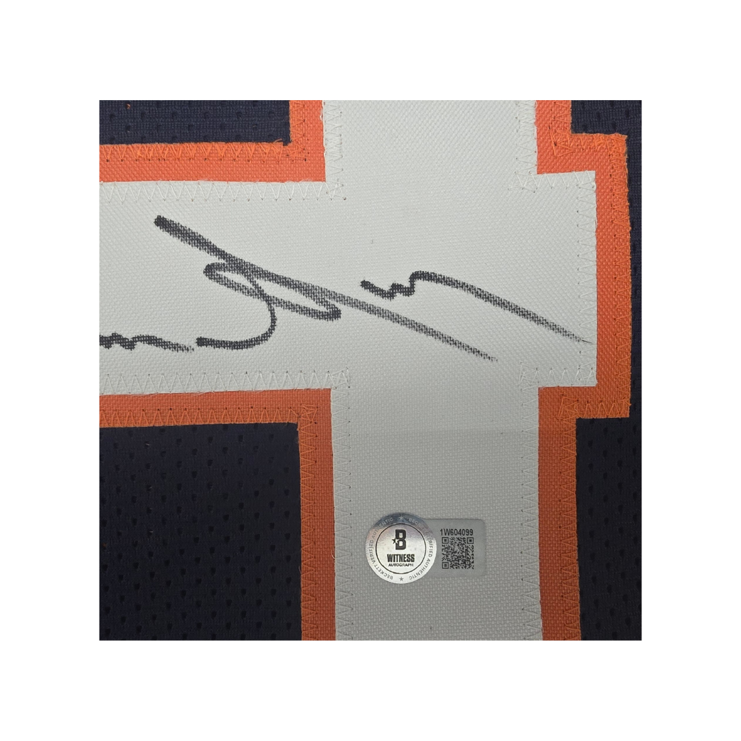 Drew Sanders Denver Broncos Autographed Custom Football Jersey Hologram - Fan Freaks