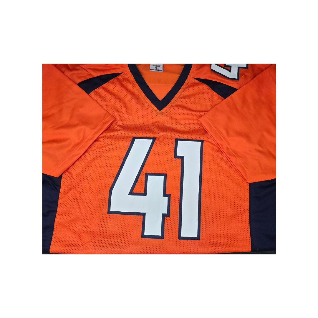 Drew Sanders Denver Broncos Autographed Custom Football Jersey Hologram - Fan Freaks
