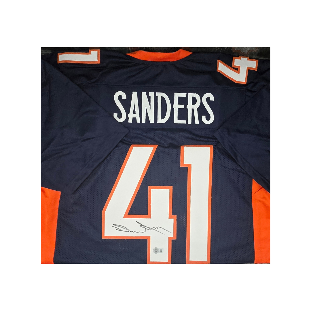 Drew Sanders Denver Broncos Autographed Custom Football Jersey Hologram - Fan Freaks