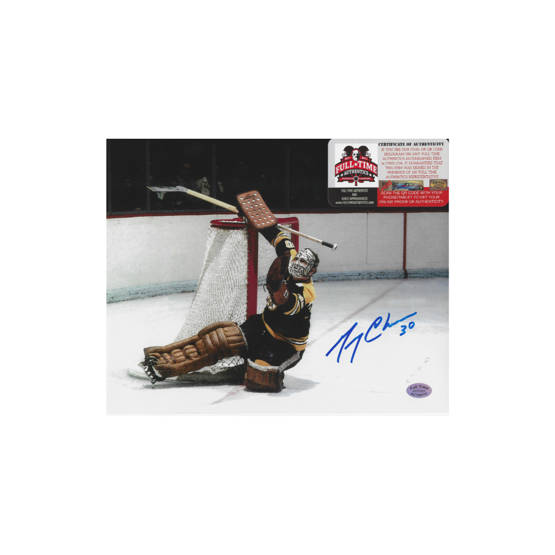 Gerry Cheevers Boston Bruins Autographed 8x10 Photo coa - Fan Freaks