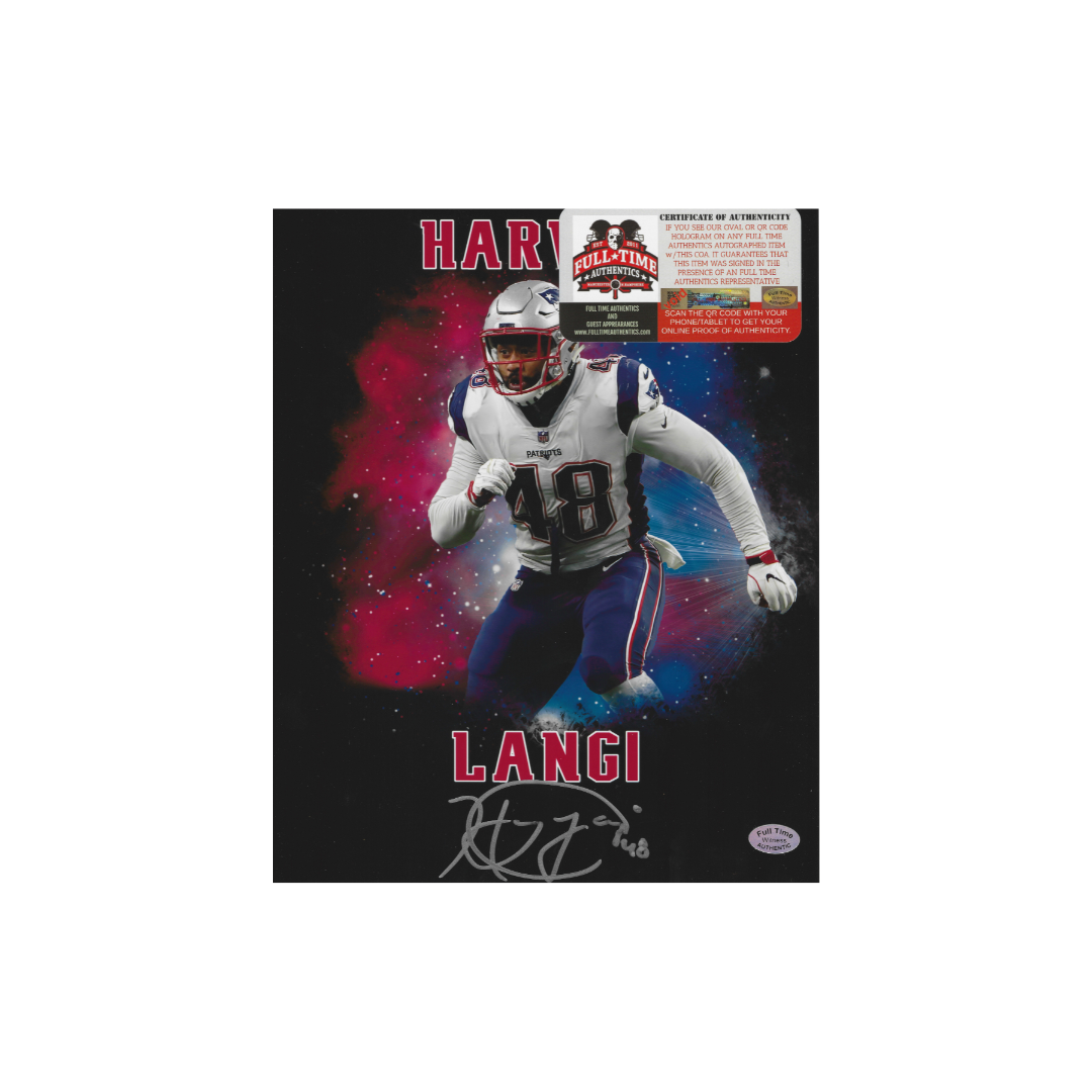 Harvey Langi New England Patriots Autographed 8x10 Photo With COA - Fan Freaks