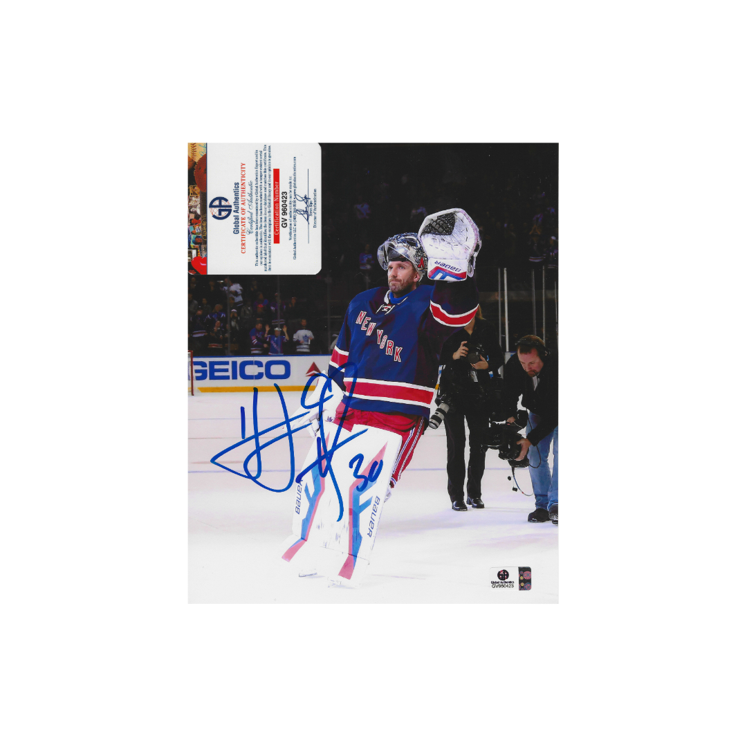 Henrik Lundqvist New York Rangers Autographed 8x10 Photo coa - Fan Freaks