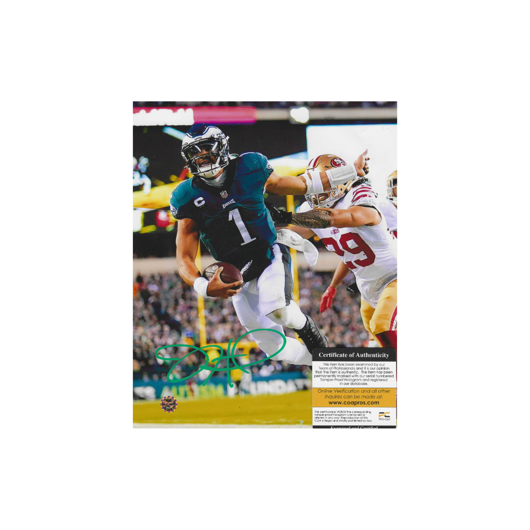 JALEN HURTS SIGNED 8X10 PHOTO Philadelphia EAGLES With COA - Fan Freaks