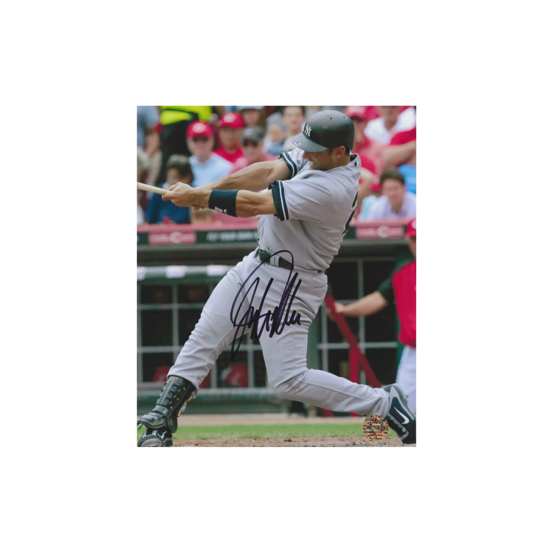 Jorge Posada New York Yankees autographed 8x10 baseball photograph with COA, alternate view