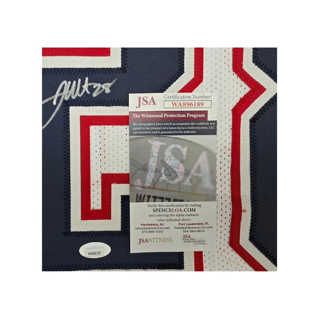 James White New England Patriots Autographed Custom Football Jersey With COA - Fan Freaks