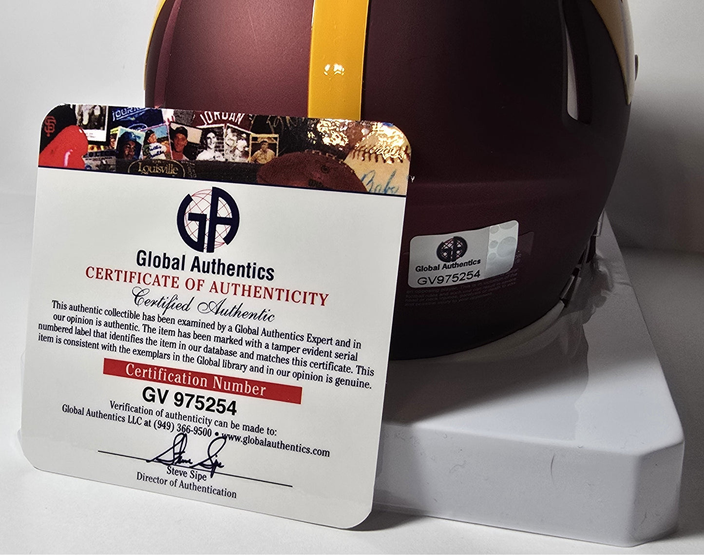 Jayden Daniels Washington Commanders Autographed Riddell Mini-Helmet coa