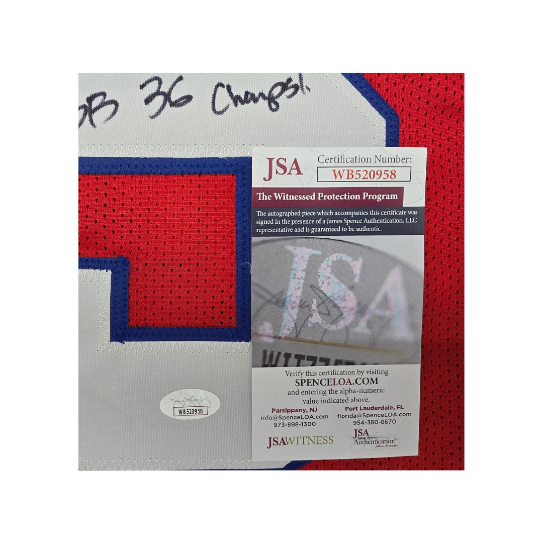 Jermaine Wiggins New England Patriots Autographed & Ins Custom Football Jersey With COA - Fan Freaks