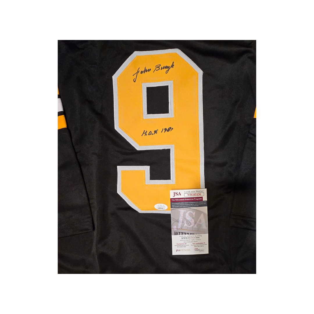 Johnny Bucyk Boston Bruins Autographed & Ins Custom Hockey Jersey COA - Fan Freaks