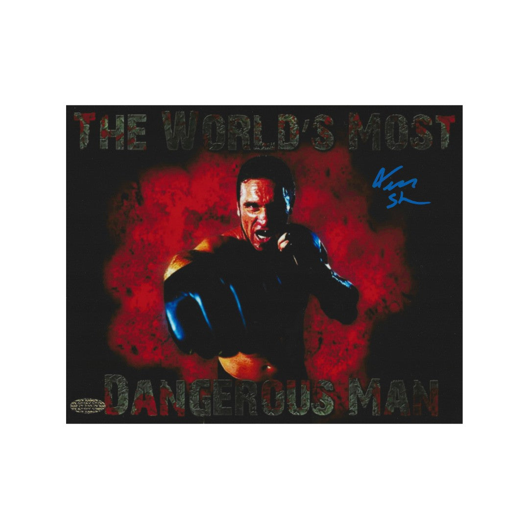 KEN SHAMROCK AUTOGRAPHED 8X10 PHOTO WORLDS MOST DANGEROUS MAN COA