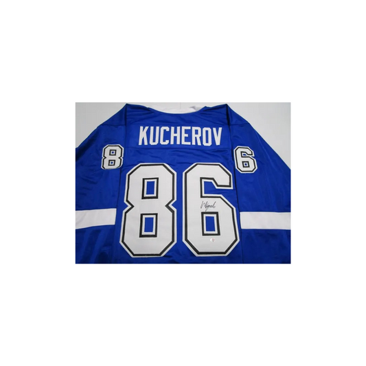 Nikita Kucherov of the Tampa Bay Lightning signed hockey jersey COA