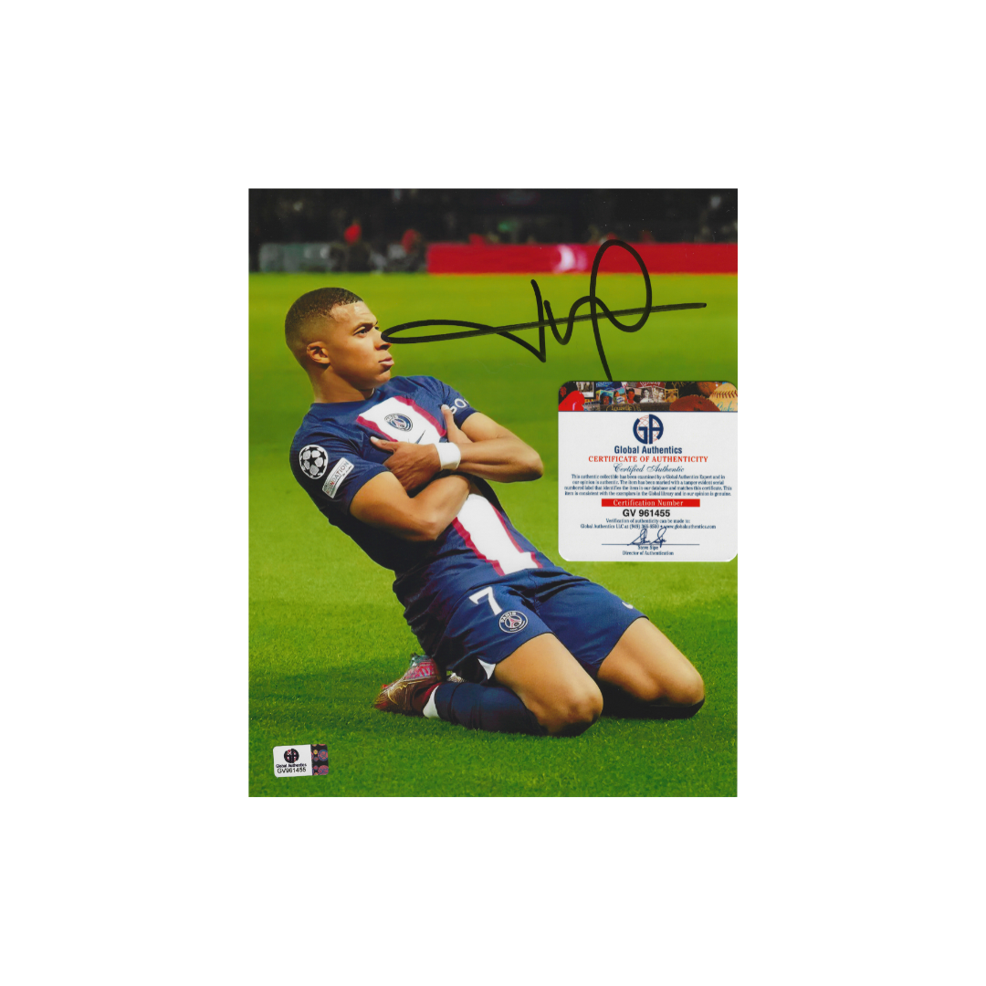 Kylian Mbappé Paris Saint-Germain Autographed 8x10 Photo With COA - Fan Freaks