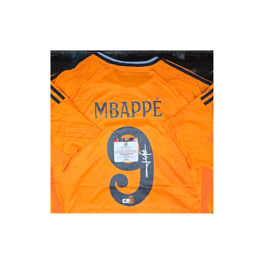 Kylian Mbappe Real Madrid Autographed 2024-25 Adidas Away Jersey With COA - Fan Freaks