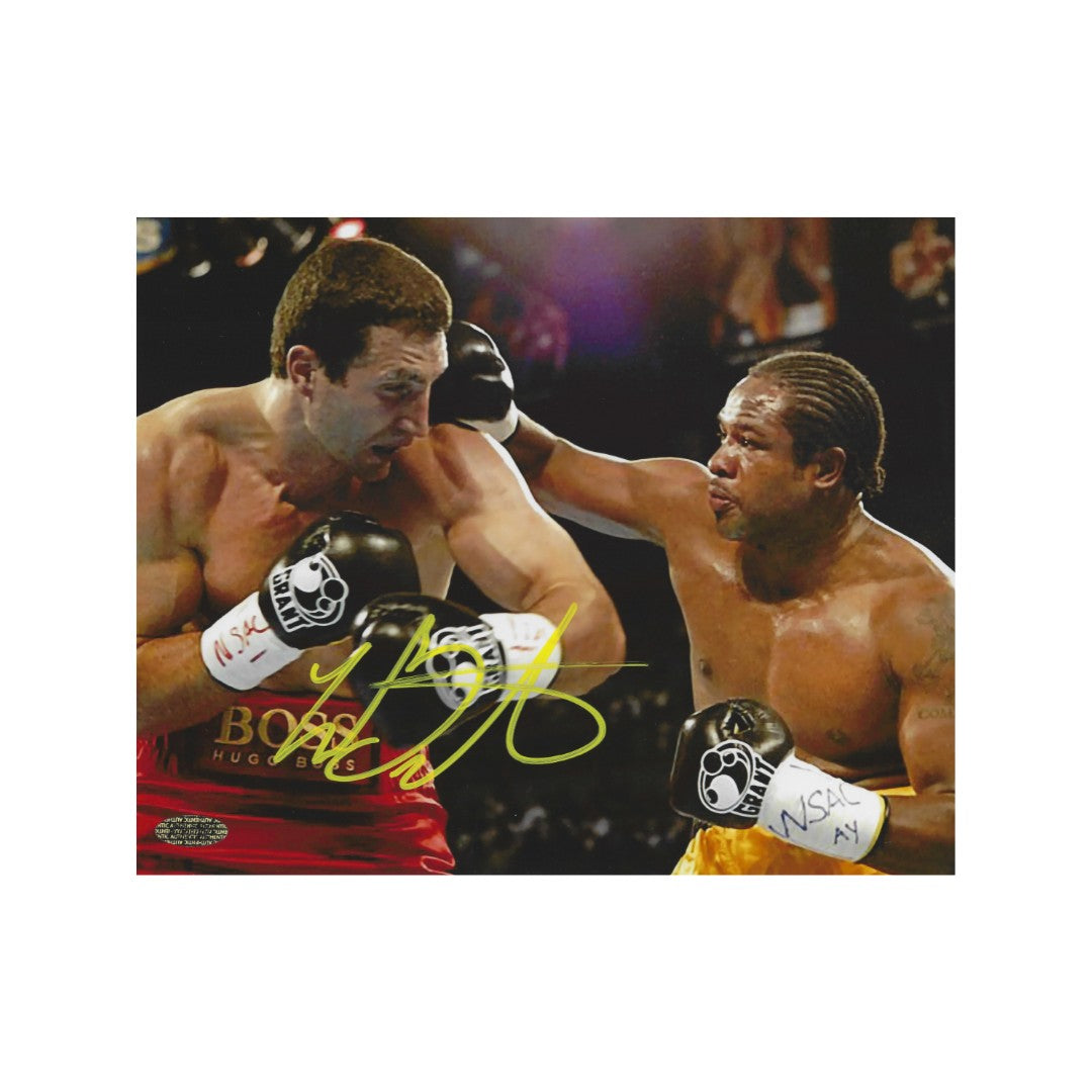 LAMON BREWSTER AUTOGRAPHED 8X10 PHOTO BOXING WITH COA