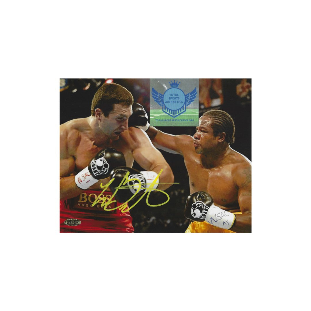 LAMON BREWSTER AUTOGRAPHED 8X10 PHOTO BOXING WITH COA
