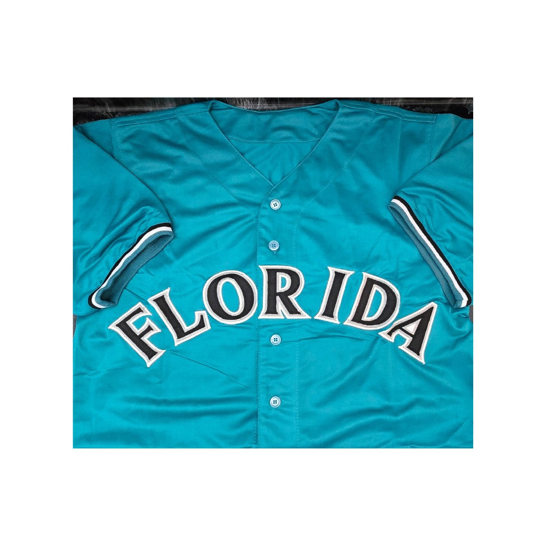 Livan Hernandez Florida Marlins Autographed & Inscribed Jersey JSA Witnessed QR Code Hologram
