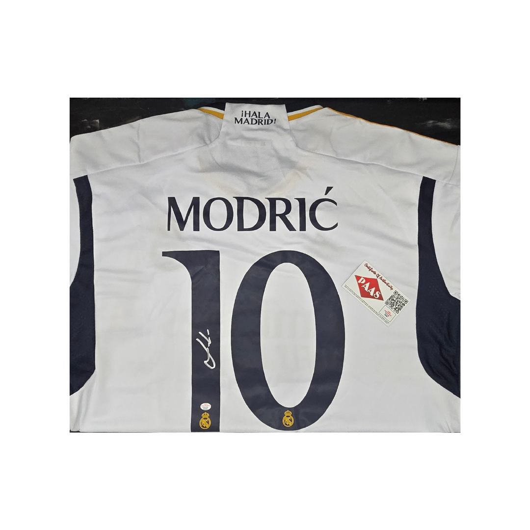 Luka Modric Of Real Madrid Signed Autographed Soccer Jersey PAAS COA - Fan Freaks