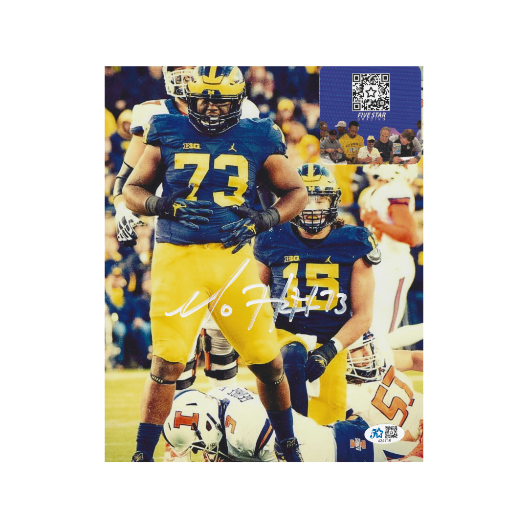 MAURICE HURST SIGNED University of Michigan 8X10 PHOTO WITH COA - Fan Freaks