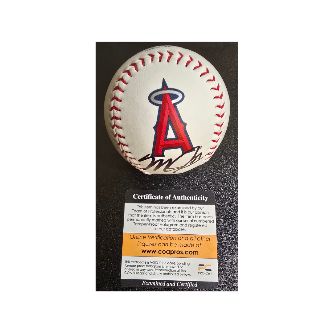 Mike Trout Signed Angels Rawlings Logo Baseball With COA - Fan Freaks