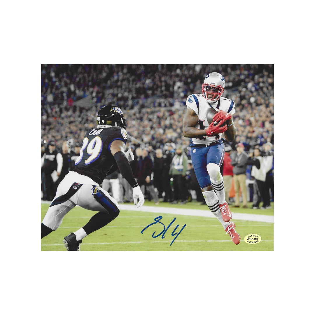 Mohamed Sanu Sr. signed New England Patriots 8x10 football photograph, additional image