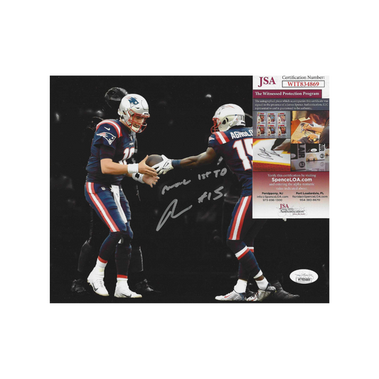 Nelson Agholor New England Patriots Autographed & Inscribed 8x10 Photo JSA coa