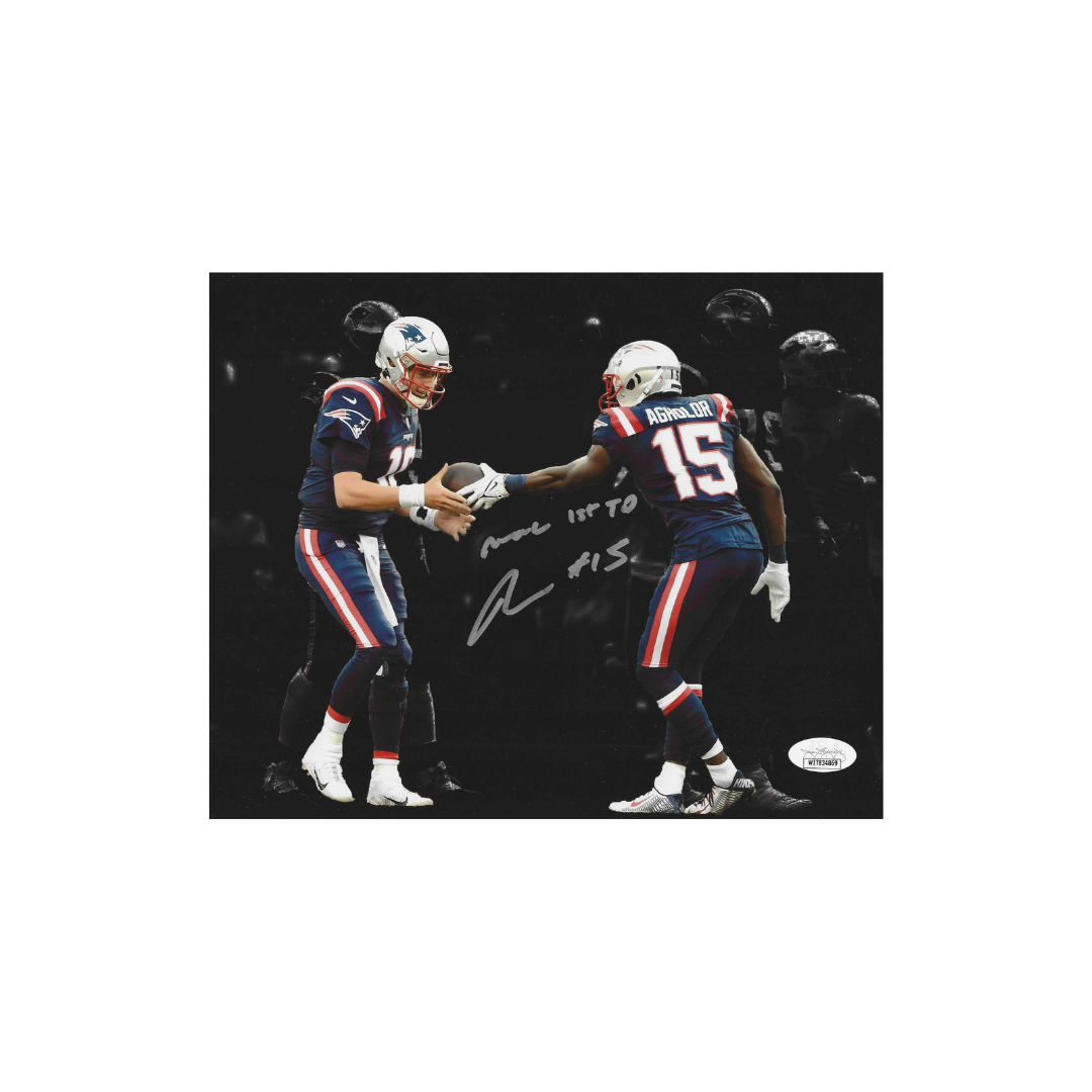 Nelson Agholor New England Patriots Autographed & Inscribed 8x10 Photo JSA coa