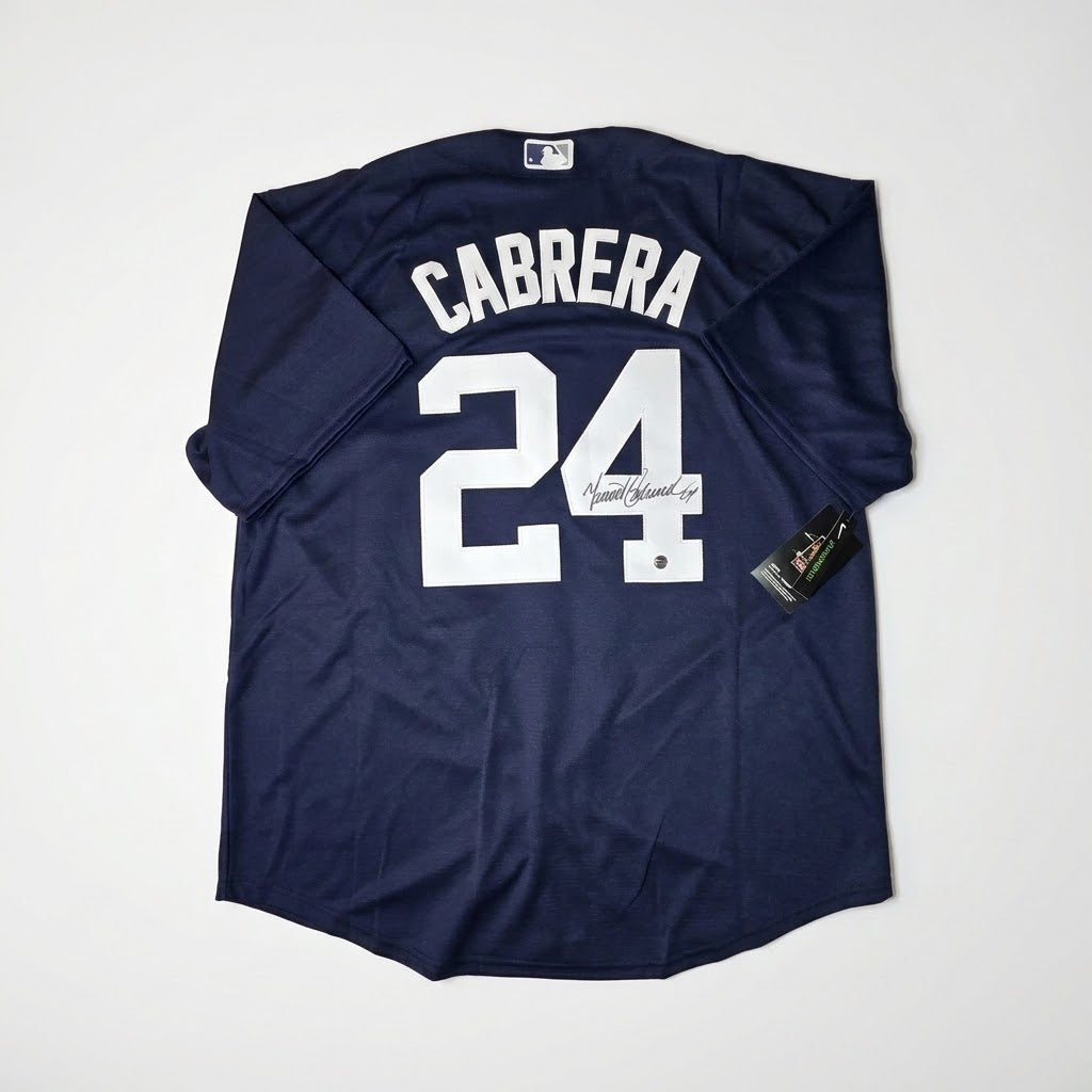Miguel Cabrera Detroit Tigers #24 autographed baseball jersey listing image 1