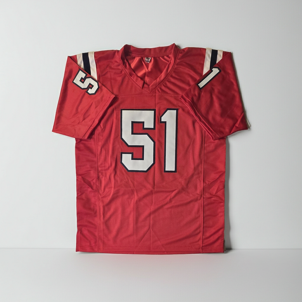 Jack Gibbens New England Patriots autographed football jersey with JSA hologram, alternate product photograph